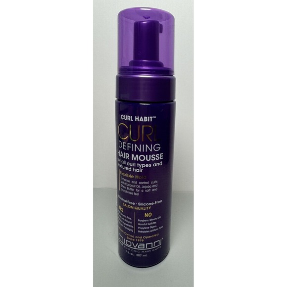 Curl Habit Curl Defining Hair Mousse Flexible Hold All Hair Types 7 Fl. oz - Picture 1 of 3